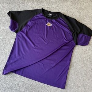 Los Angeles Lakers NBA Basketball Dri-Fit Men's Shirt Size XX-Large Black/Purple